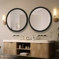 thumbnail image 3 of WallBeyond Black Beaded Frame Round Wall Mirror,Bathroom Mirror, Wood Home Decor, 30 inch, 3 of 6