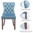 thumbnail image 6 of ODUSE-DAILY Velvet Dining Chairs Set of 4, Kitchen & Dining Room Chairs, Sillas De Comedor, Nailheads Tufted, Fabric Upholstered, Solid Wood Frame (Light Blue, 4 Pcs), 6 of 12