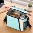 thumbnail image 5 of Lunch Tote | Reusable Insulated Lunch Bag with Adjustable Strap, Leak Proof Lining for Work Office Picnic, Adult Lunch Bag Mint Green, 5 of 6