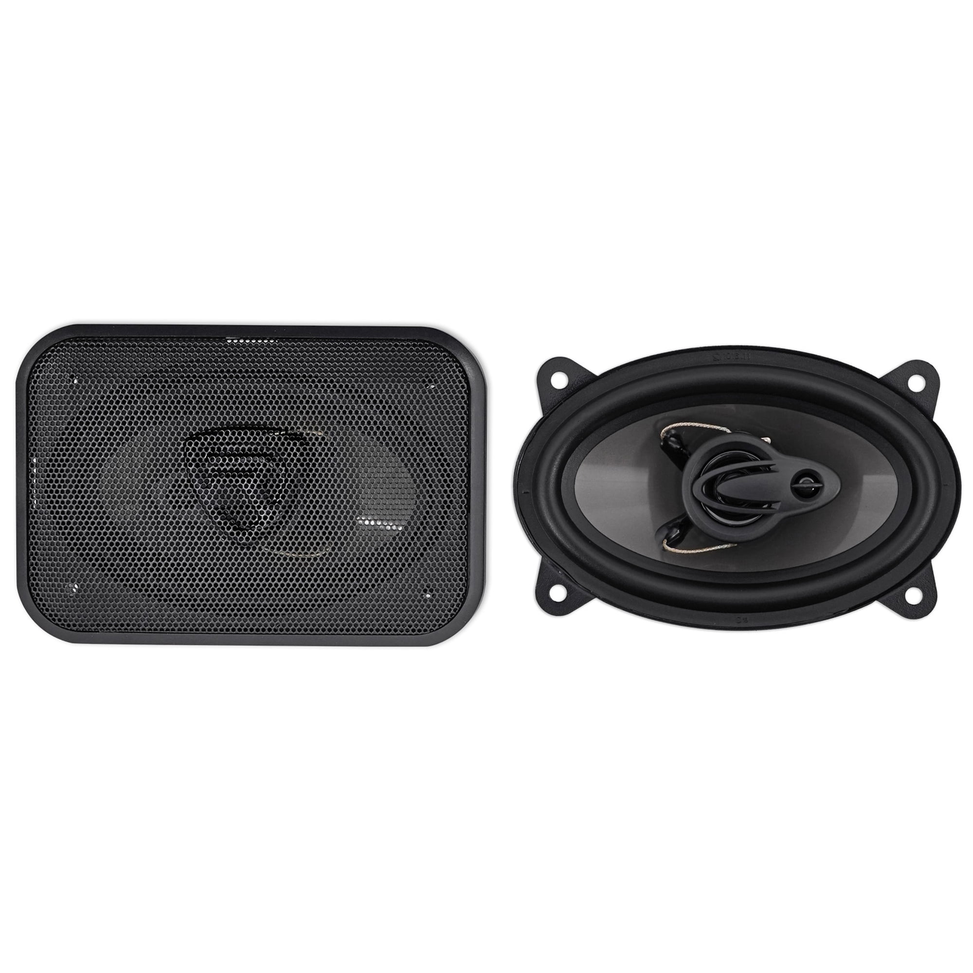 Pair Rockville RV46.3A 4x6" 3-Way Car Speakers 500 Watts/70 Watts RMS CEA Rated