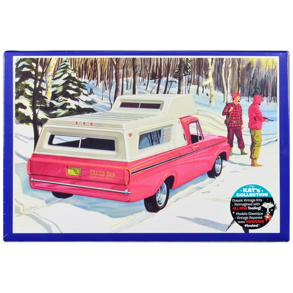 Skill 2 Model Kit 1963 Ford F-100 Camper Pickup Truck 3-in-1 Kit 1/25 Scale Model by AMT