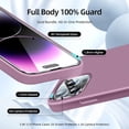thumbnail image 3 of [5 in 1 for iPhone 14 Pro Max Case 6.7, with 2 Pack Screen Protector + 2 Pack Camera Lens Protector, Liquid Silicone Slim Shockproof Protective Phone Case [Microfiber Lining] (Lilac Purple)……, 3 of 13