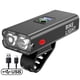 thumbnail image 1 of Faro de bicicleta recargable por USB, de aleación de aluminio, con pantalla de potencia T6, luz de advertencia de luz cercana y alta, 1 of 6