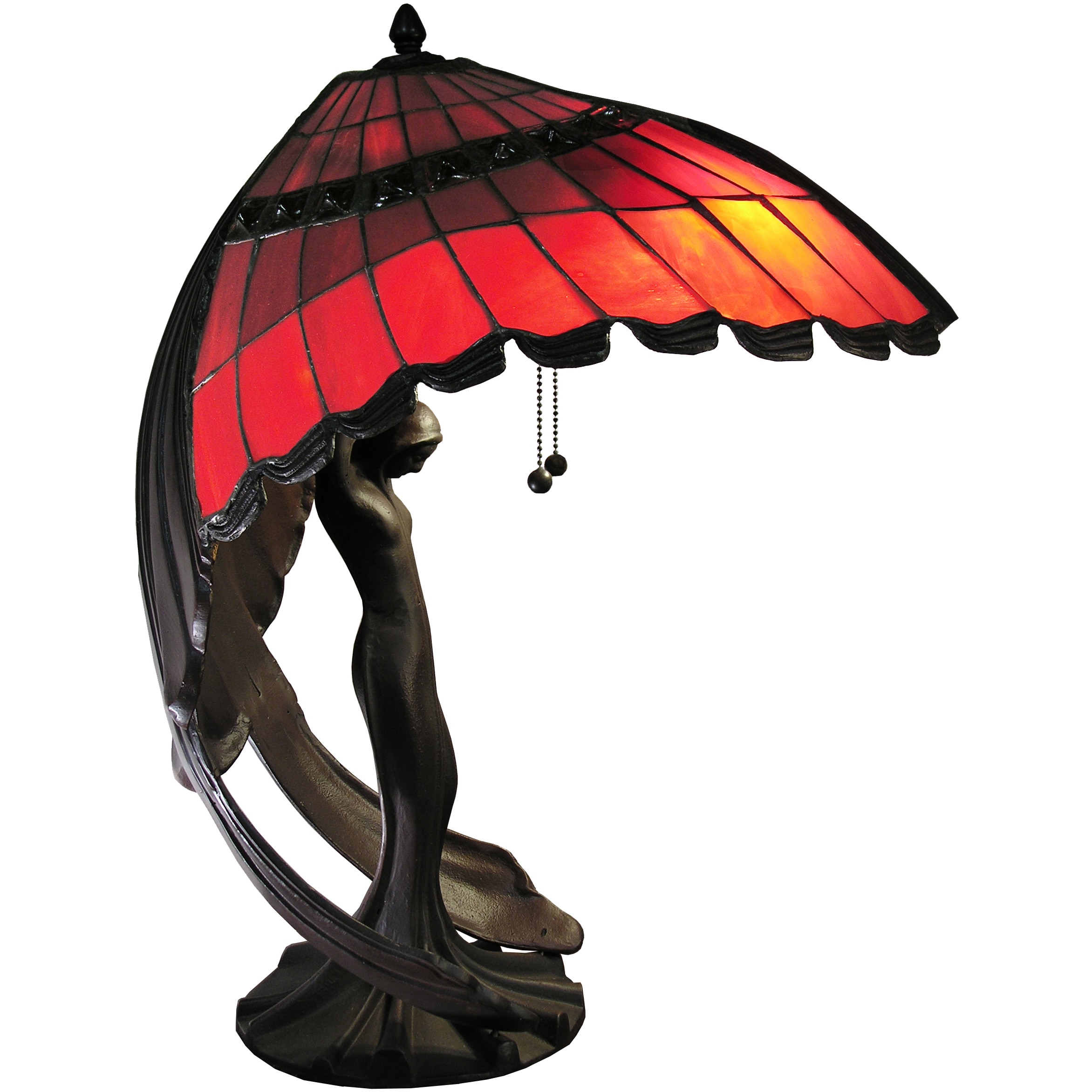 red lady lamp