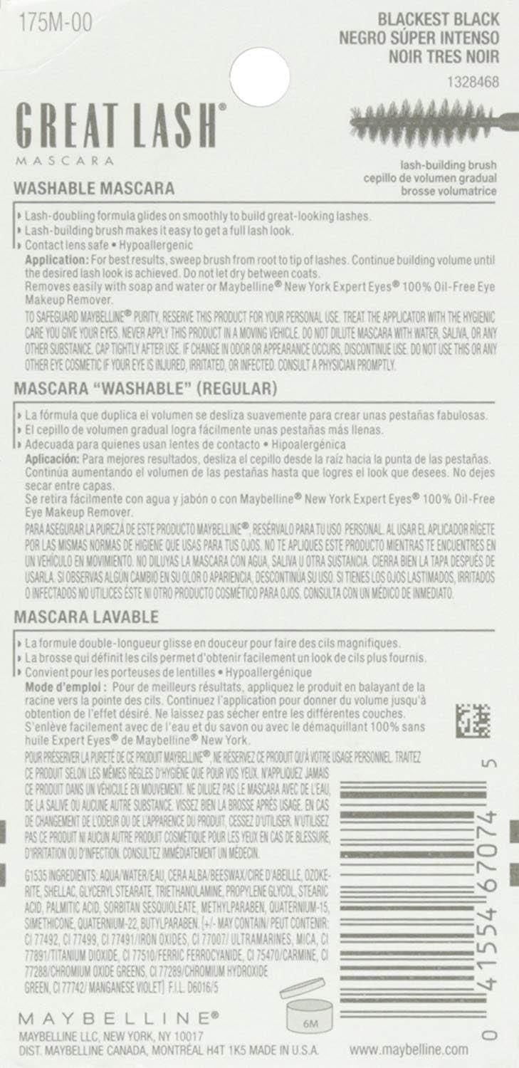 Maybelline New York Great Lash Washable Mascara