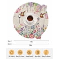 thumbnail image 6 of 15 Inch Round Placemats Set of 4, Watercolor Flowers Non Slip Heat Insulation PP Table Mats, Spring Hummingbird Butterflly Floral Beige Washable Place Mats for Kitchen Dining Party Table Decor, 6 of 7