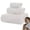 White, variant on Bxaolu Ultra Soft 3 Pack Cotton Towel Set, Contains a Bath Towels 28x55 inch, a Hand Towels 13x29 inch & a Wash Coths 13x13 inch, Ideal Bathroom Everyday use, Compact & Lightweight - Light Gray