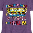 thumbnail image 3 of SpongeBob SquarePants - Four Times The Fun - Toddler & Youth Girls Short Sleeve Graphic T-Shirt, 3 of 6