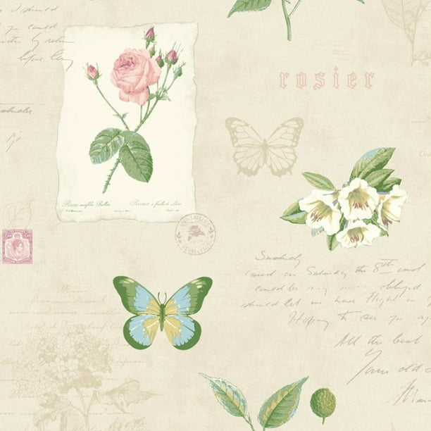 York Wallcoverings Kitchen & Bath Rosier Botanical ...
