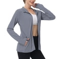 thumbnail image 1 of SHTXOZHI Veste Athlétique Légère pour Femmes Protection Solaire Fermeture Éclair Complète Manches Longues Chandails à Capuchon Randonnée Extérieur, 1 of 7