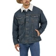 thumbnail image 1 of Chaqueta Wrangler de mezclilla rústica con corte vaquero con forro occidental para hombre, 1 of 5