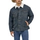 thumbnail image 1 of Chaqueta Wrangler de mezclilla rústica con corte vaquero con forro occidental para hombre, 1 of 5