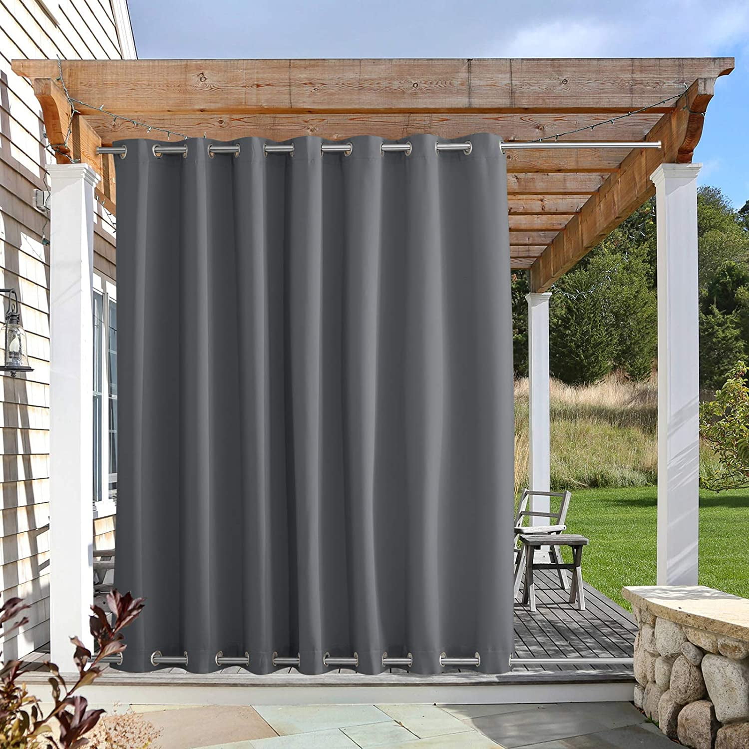 Indoor/outdoor Curtain Divider For Patio Extra Wide Blackout Thermal Insulated D 