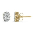 thumbnail image 3 of 18K Yellow Gold 1ct. TDW Flower Diamond Stud Earrings (H-I,I1-I2), 3 of 7