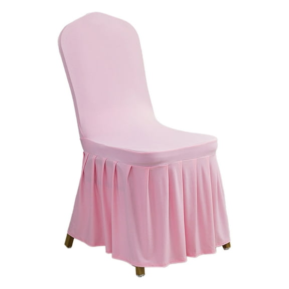 Chair Covers,Spandex Banquet Fitted Chair Covers, Stretch Elastic Wedding Party Decoration Chair Cover - Light pink