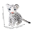 thumbnail image 4 of 1Pcs Plush Animal Stuffed Snow Leopard Figurine Assorted Color Decoration Gift Companion Home Play, 4 of 8