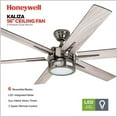 thumbnail image 4 of Honeywell Kaliza Ceiling Fan, Quiet Motor and Remote Control, 56", Matte Nickel, 4 of 9