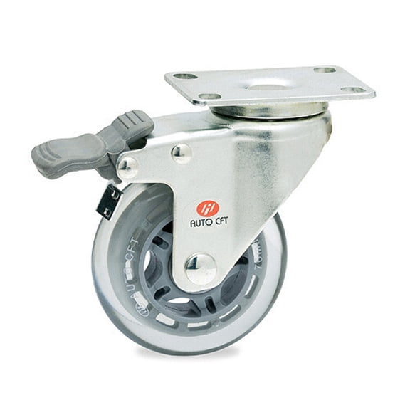 Carrymaster ACSU-76SFB Light-Duty Swivel Flange Brake Non-Leveling Caster