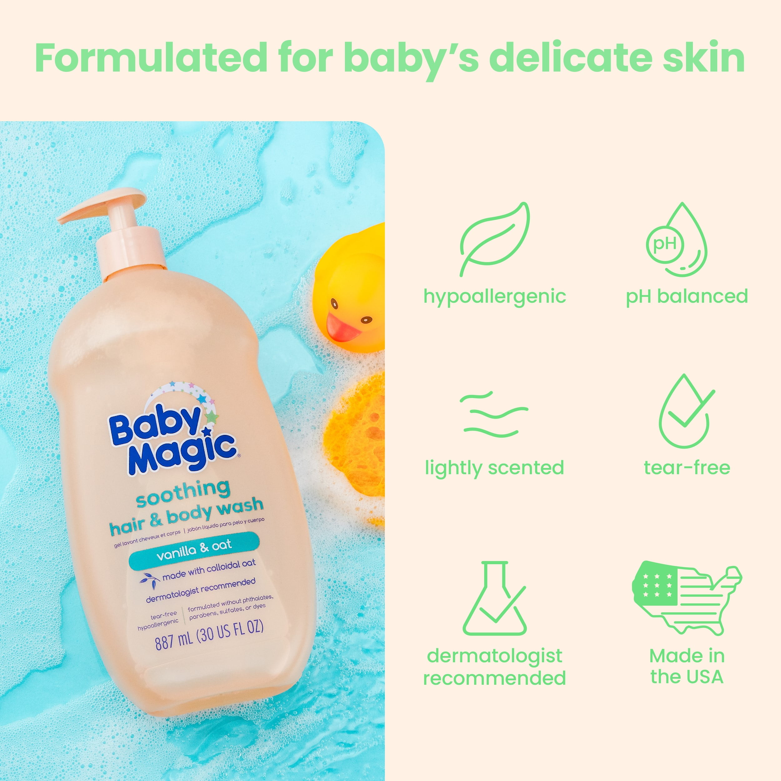Baby Magic Wash 30oz - Skin cleansers for pharmacies - Walmart