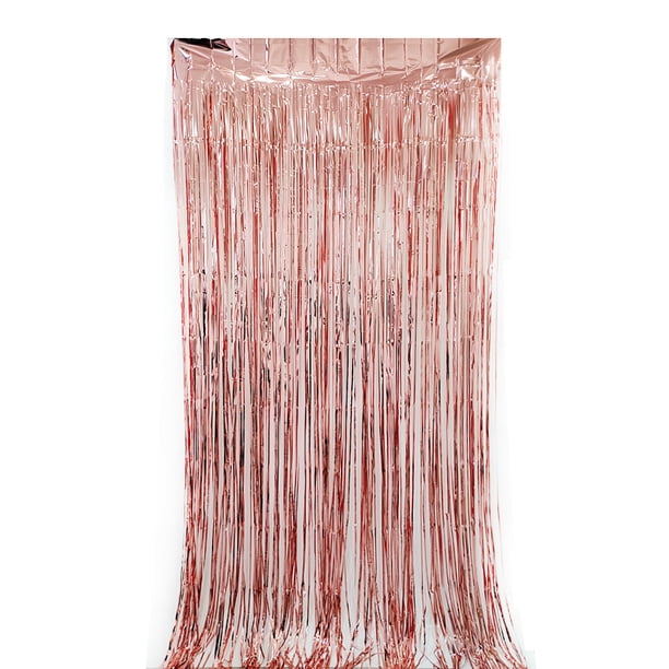 Cortinas con flecos de papel de aluminio y oropel metálico de arcoíris, serpentinas para decoraciones de fiestas de cumpleaños, decoración de Halloween, cortina de papel de aluminio para despedidas