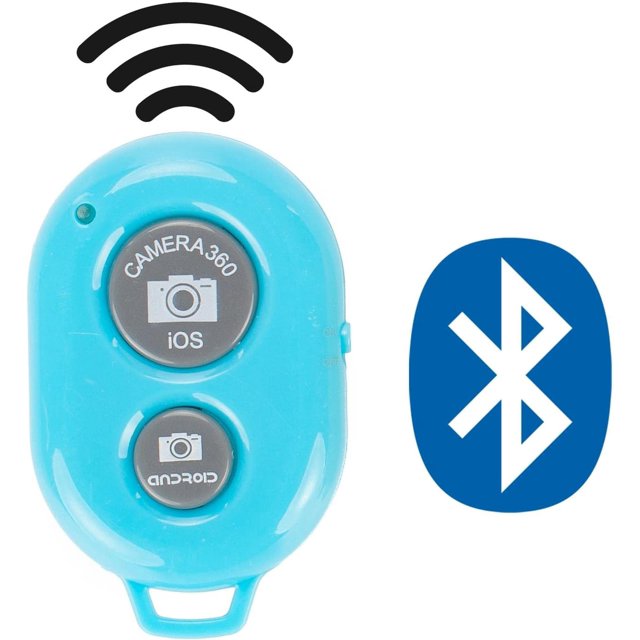 Control de obturador remoto inalámbrico activado con cámara,compatible con postes de selfie de un solo pie, compatible con la Cámara Samsung iPhone de Apple y compatible con todos los dispositivos ios