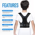 thumbnail image 3 of Back Brace Posture Corrector for Kids, Back Straightener Posture Corrector, Scoliosis and Hunchback Correction, Under Clothes Adjustable Upper Back Posture Brace for Teens, Spinal Supportor, Black, L, 3 of 16
