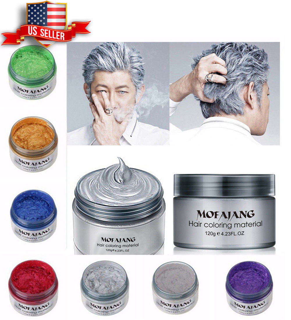 Unisex DIY Hair Color Wax Mud Dye Cream Temporary Modeling 8 Colors Mofajang  GOLD 