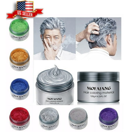 Unisex DIY Hair Color Wax Mud Dye Cream Temporary Modeling 8 Colors Mofajang PURPLE