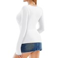 thumbnail image 2 of Blusa tipo túnica MANGOPOP para mujer, con cuello en V profundo y fruncido, 2 of 6