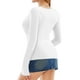 thumbnail image 2 of Blusa tipo túnica MANGOPOP para mujer, con cuello en V profundo y fruncido, 2 of 6