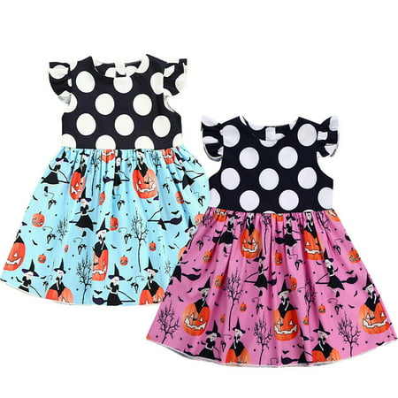 Newborn Kids Baby Girl Halloween Party Tutu Tulle Dress Cosplay Outfits Clothes