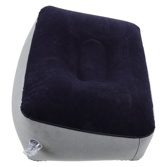Masteelf FRCOLOR Flocking Inflatable Foot Rest Portable Step Stool Cushion Travel Leg Rest Pillow for Airplane Flight Train Kids Travel Pillow