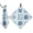 3D Blue White Snowflakes, variant on Haosy 2 Pack Magnetic Golf Towel Absorbent Microfiber Waffle Pattern Carabiner Clip Golf Towel 18" x 18", Watercolor Snowflakes