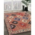 thumbnail image 3 of Ahgly Company Machine Washable Indoor Rectangle Traditional Brown Red Area Rugs, 7' x 9', 3 of 7