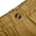 thumbnail image 5 of ibuvkizy Womens Shorts Casual Summer Shorts for Women,Half Shorts Pants Elastic Waist Buttons Linen Pockets Pants,Comfy Short Pants Drawstring Elastic Waist Pocketed Shorts, 5 of 9