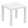thumbnail image 3 of Home Square 2 Piece Square Resin Patio Side Table Set in White, 3 of 10