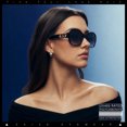 thumbnail image 4 of SA106 Womens Metal Heart Jewel Chain Hinge Classic Round Butterfly Plastic Sunglasses / Black Gunmetal Frame - Smoke Lens, 4 of 8