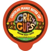 Crazy Cups Decaf Chocolate Peanut Butter Cup Coffee Pods, Medium Roast, 22 Count for Keurig K-Cup Machines