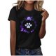 thumbnail image 1 of Liamobondopolis - Camiseta con estampado de pata para mujer, camisetas de manga corta con estampado de pata para mamá de perro, 1 of 5
