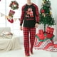 thumbnail image 2 of TIMIFIS Conjuntos de pijamas familiares a juego Pijamas navideños con camiseta de manga larga con ciervo y pantalones a cuadros Ropa de estar por casa para mujeres/hombres/niños/parejas/adultos/bebés, 2 of 5