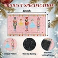 thumbnail image 3 of Pink Nutcrackers Merry Christmas Doormat, Xmas Front Door Mat, Christmas Decorations for Home Seasonal Winter Low-Profile Entrance Rug for Indoor Outdoor 17" x 30" (Pink), 3 of 6