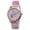 Hot Pink24 cm, variant on UDIYO Women Retro Flower Printed Silicone Strap Causal Elegant Quartz Wrist Watch