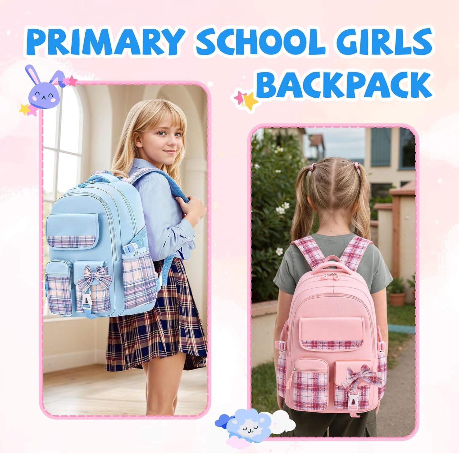 Gynky School Backpack for Middle School Students  School Bags Students Book Bag for Elementary Primary Kawaii Backpack