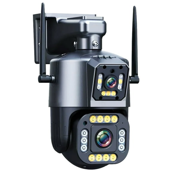 DIFANG 4k Waterproof Outdoor WiFi Surveillance Camera,Ai Mobile Tracking,2 Way Speak,Dual-Len,Color Night Vision Ptz CCTV Camera