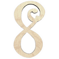 thumbnail image 1 of Krafty Supply - 22" Tall Birch Number 8 | 1/4" Birch Plywood | Curlz | Wooden Craft Numbers, 1 of 2