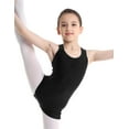 thumbnail image 2 of ranrann Kids Girls One-Piece Ballet Dance Unitards Gymnastics Leotard Biketard Bodysuits Black 5-6, 2 of 6