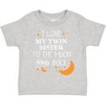 thumbnail image 3 of Inktastic I Love My Twin Sister to the Moon and Back Boys or Girls Toddler T-Shirt, 3 of 5