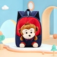 thumbnail image 2 of GobdXE Back To School Unisex Student Detachable Plush Monkey Doll Mini Backpack Love Heart Embroidery Front Pocket Water Resistant Daypack Size:One Size, 2 of 4