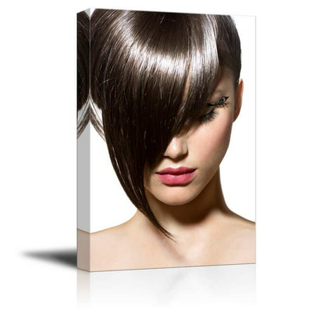 wall26 Canvas Prints Wall Art - Fashion Haircut Hairstyle Stylish Fringe | Modern Wall Decor/Home Decoration Stretched Gallery Canvas Wrap Giclee Print. Ready to Hang - 16
