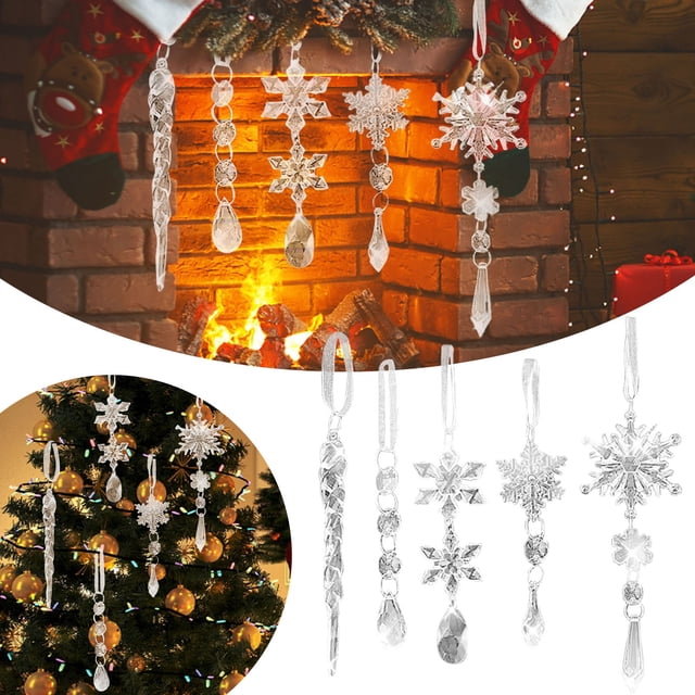 Elegantes Adornos De Cristal Para Colgar En El Árbol De Navidad, Decoraciones Irrompibles Para Fiestas Navideñas, Hogar, Brillantes.